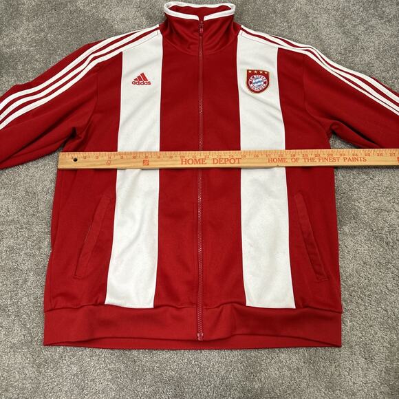 FC Bayern Munchen Track Jacket Mens Extra Large Red Adidas Vintage Y2K - Picture 2 of 6